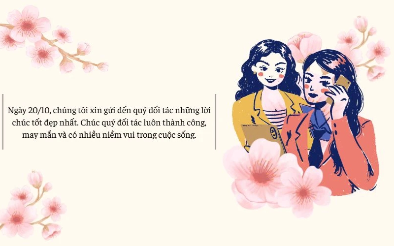 Các câu chúc 20 10 trang trọng dành cho đối tác