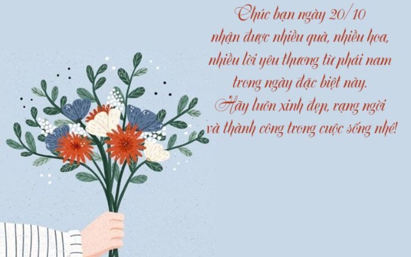 Hình ảnh chúc mừng bạn bè nhân dịp 20 10