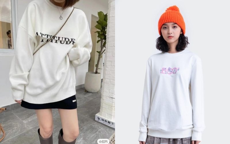 Thiết kế cổ tròn gọn gàng cho giúp bạn dễ khoác thêm các lớp áo ngoài