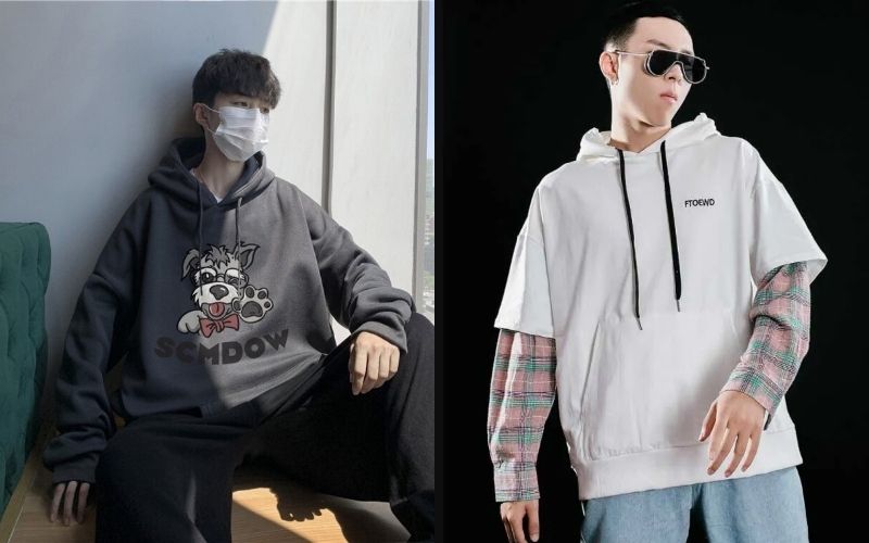 Khi bạn chọn size áo hoodie nam cần sự thoải mái và che khuyết điểm