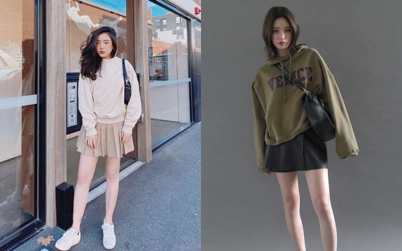 Bạn nên ưu tiên chọn áo hoodie dáng croptop để khoe trọn vòng eo