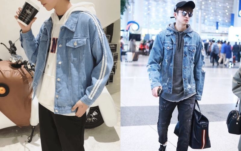 Bạn hãy thử khoác thêm một chiếc áo khoác denim