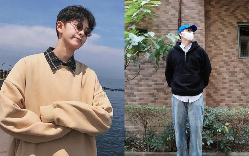 Bạn hãy để lộ phần vạt áo hoặc cổ áo sơ mi ra ngoài