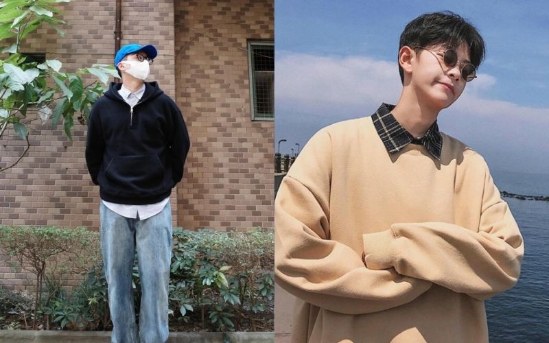 Chiếc áo trơn màu là item "bất ly thân" trong bất kỳ tủ đồ thời trang áo hoodie nào