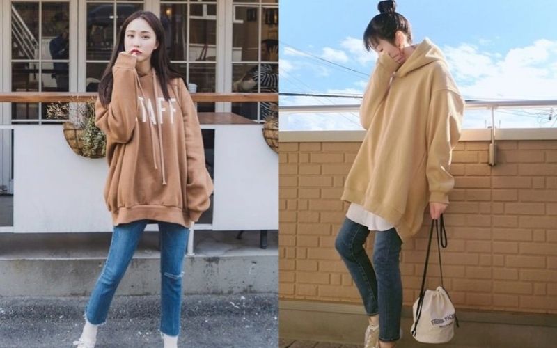 Bạn có thể phối chiếc hoodie classic-fit vừa vặn cùng quần jeans
