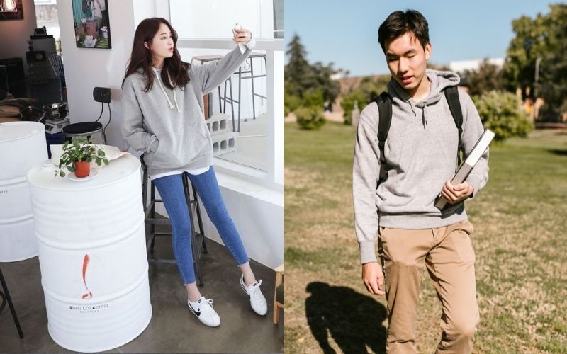 Một chiếc áo trơn màu đóng vai trò như một "tấm canvas" hoàn hảo