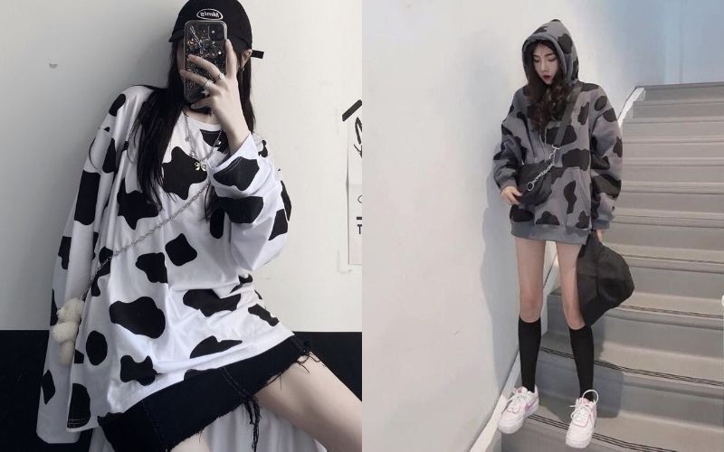 Áo hoodie bò sữa và phần dưới nhẹ nhàng giúp bạn tôn dáng