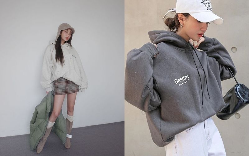 Bạn hãy thử sơ vin vạt trước áo hoodie