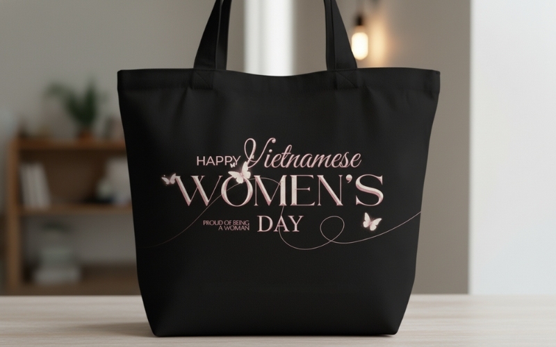 Bạn có thể chọn ảnh chúc mừng 20 10 đẹp nhất để in lên túi canvas làm quà tặng