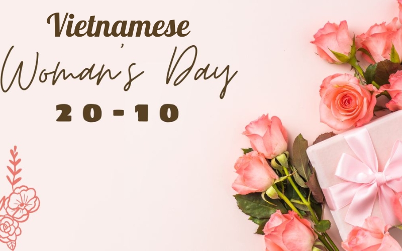 Ảnh quà tặng và hoa sang trọng để chúc mừng 20 10