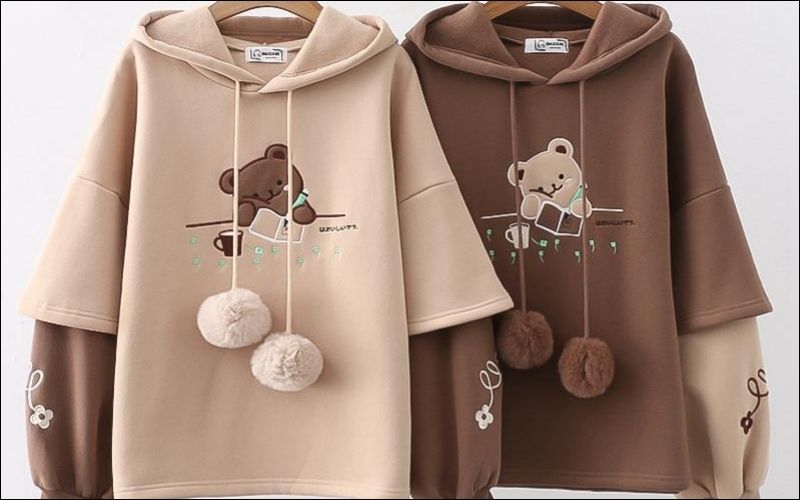 Mẫu áo hoodie gấu trúc mang đến vẻ đẹp hiện đại và tối giản