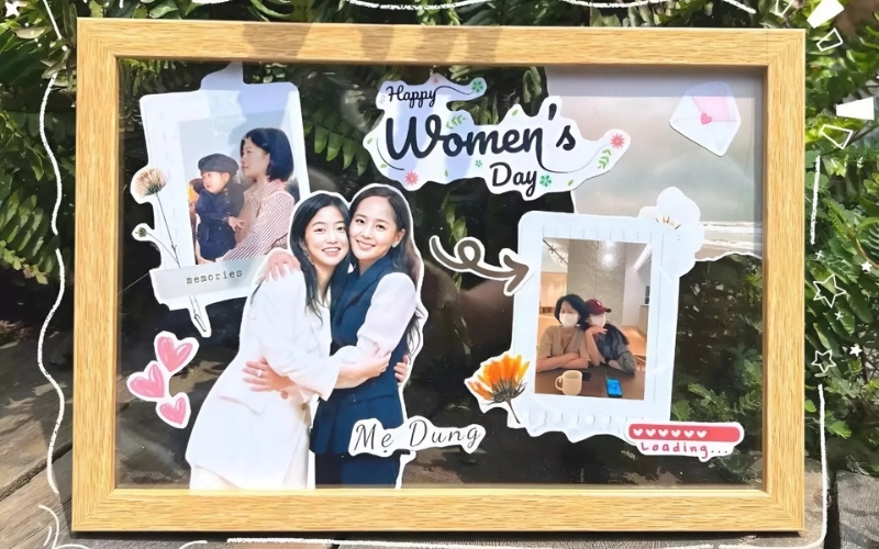 Khung ảnh tự làm tặng cho mẹ trong ngày 20 tháng 10