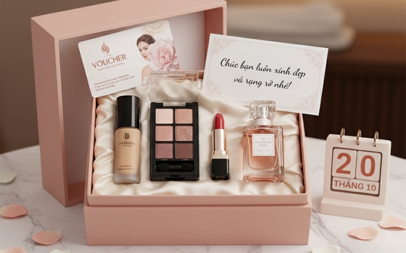Hộp quà 20 10 cho phụ nữ thích làm đẹp
