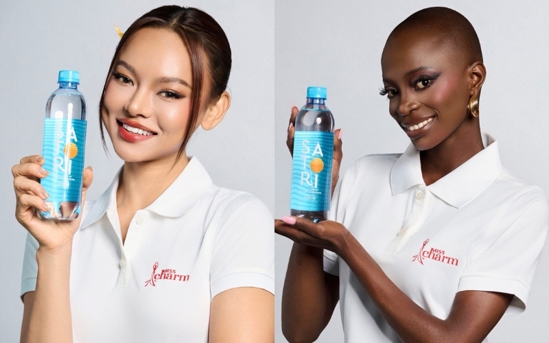 Logo Miss Charm được in tinh xảo ngay trên ngực áo