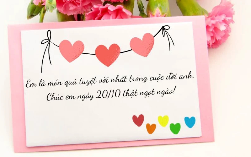 Lời chúc 20 10 cho người yêu ngắn gọn nhưng đầy chân thành