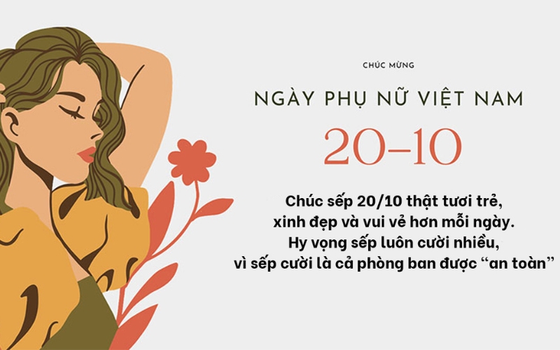 Mẫu lời chúc 20 10 cho sếp nữ
