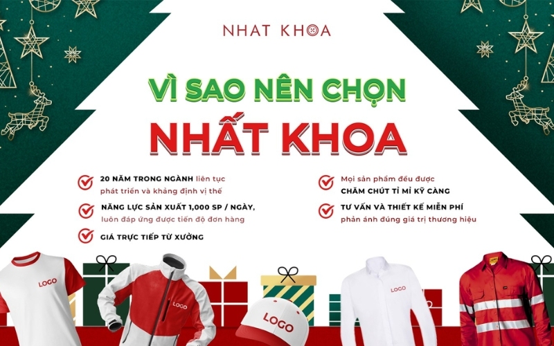 Nhất Khoa Uniform cung cấp đồng phục số lượng lớn làm quà tặng Giáng sinh cho nam giới