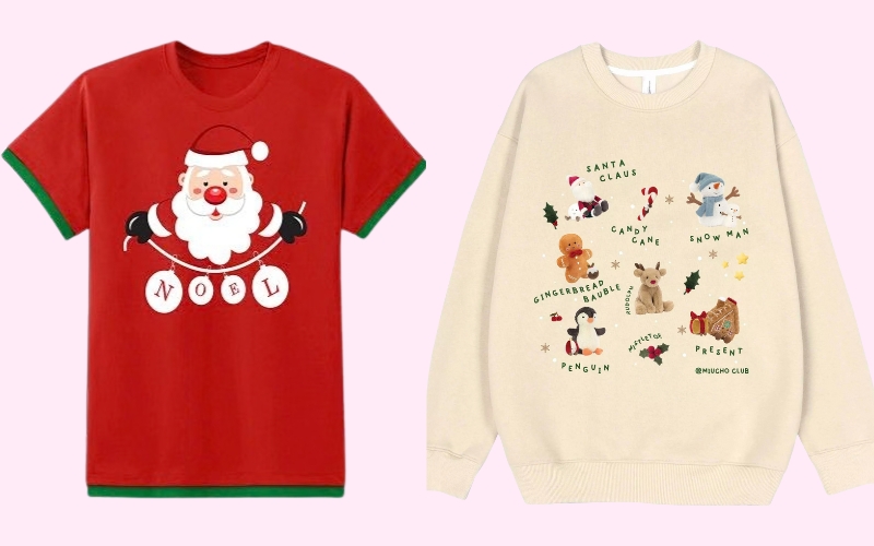 Áo Giáng sinh có đa dạng kiểu dáng khác nhau