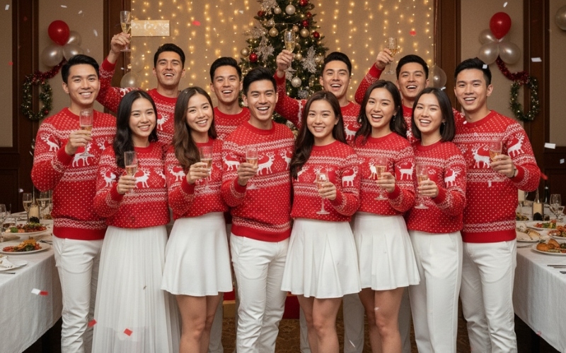 Bộ đồ Giáng sinh năng động cho cả nhóm