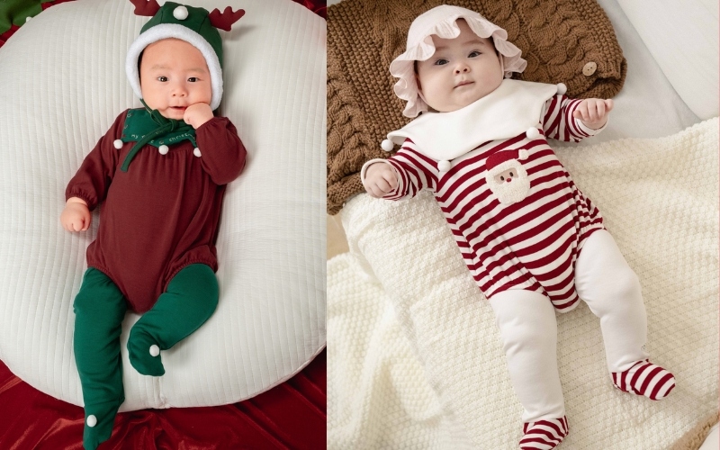 Mẫu quần áo noel cho trẻ sơ sinh