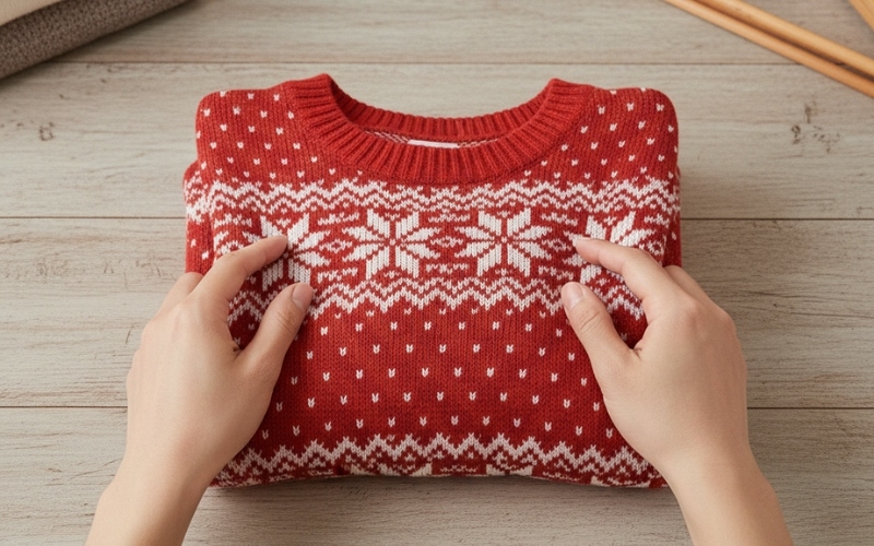 Bạn nên gấp gọn áo sweater thay vì treo bằng móc