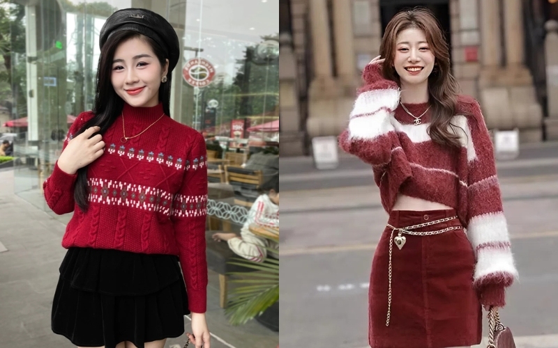 Bạn nên chọn áo len croptop hoặc sơ vin vạt áo nếu có dáng người nhỏ nhắn