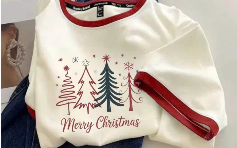 Mẫu áo thun noel phong cách retro vintage mang lại vẻ đẹp hoài cổ