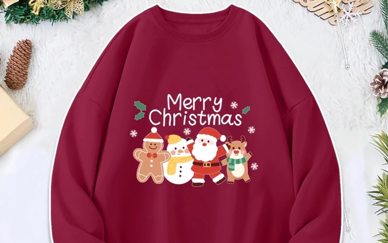 Một chiếc áo thun noel đẹp cần có hình in sắc nét và bố cục hài hòa