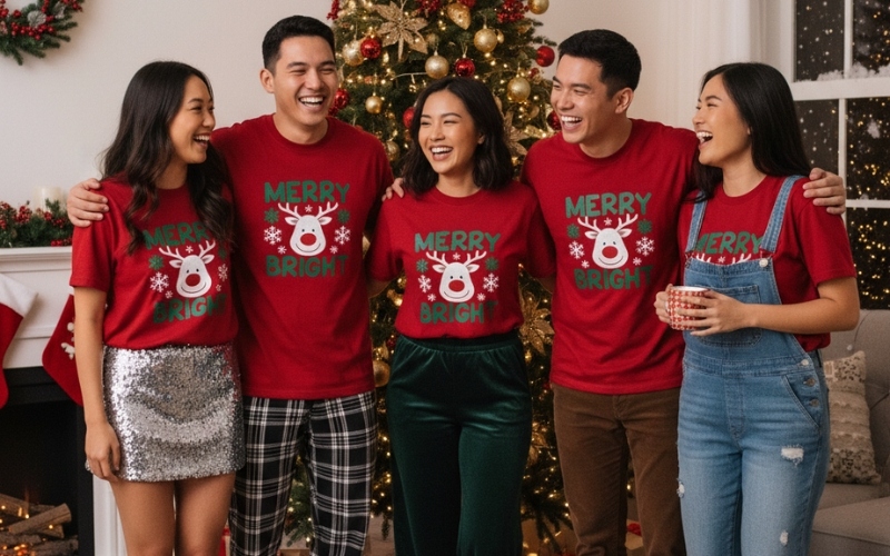 Mẫu áo thun noel cho hội nhóm