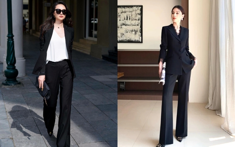 Vest đen nữ công sở mang lại vẻ ngoài quyền lực và chuyên nghiệp