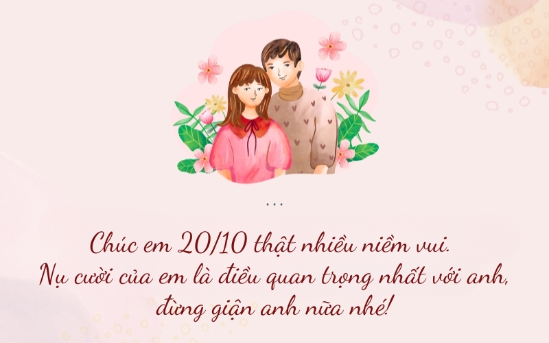 Những lời chúc 20 10 cho người yêu giúp làm lành với nàng