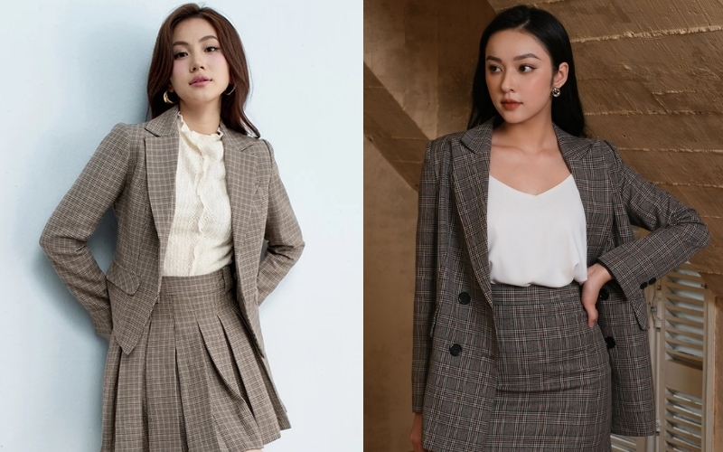 Vest kẻ caro là mẫu vest công sở nữ mang nét đẹp cổ điển pha lẫn hiện đại