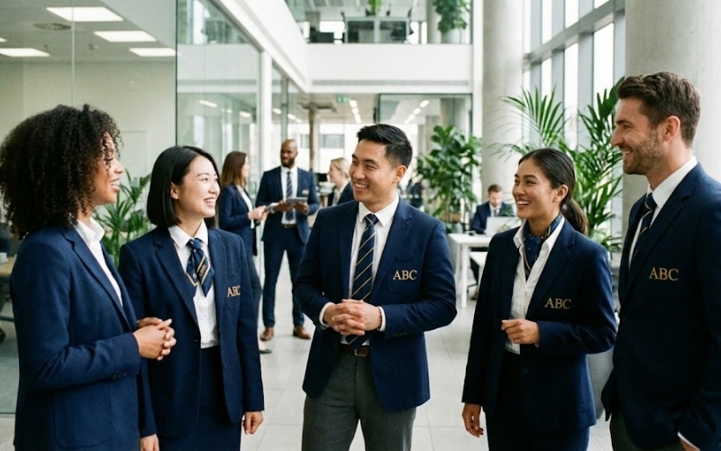 Áo vest đồng phục thêu logo công ty giúp tạo điểm nhấn thương hiệu tinh tế