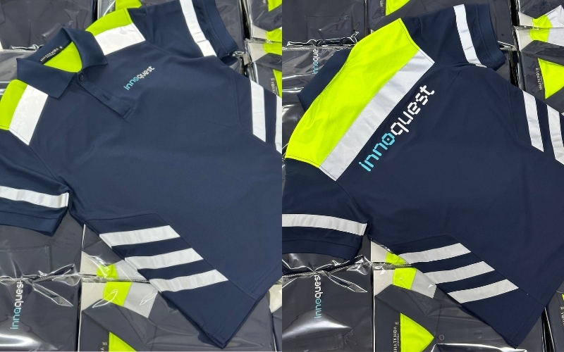 Innoquest long-sleeve polo uniform design
