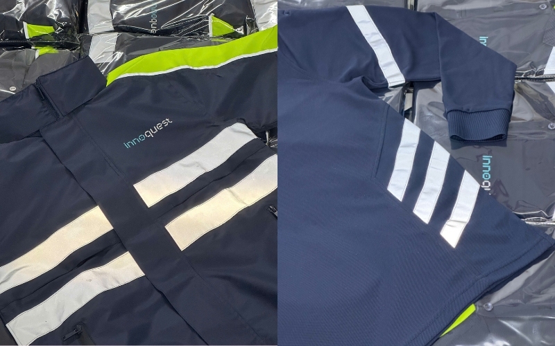 Innoquest uniforms are equipped with reflective strips that meet international standards