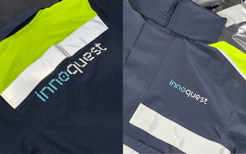 The Innoquest logo is printed sharply on the fabric surface