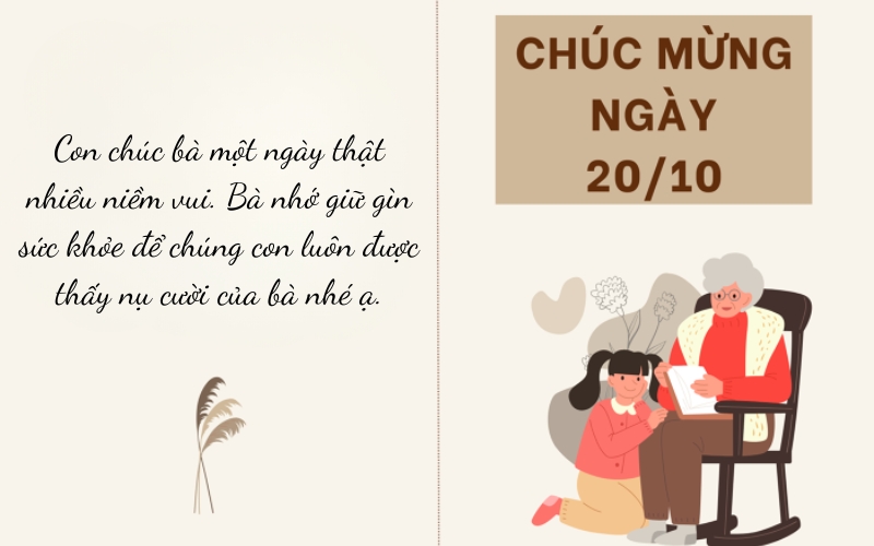 Lời chúc 20 10 cho bà nội đầy ý nghĩa