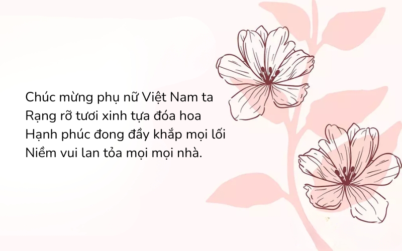 Gợi ý thơ chúc mừng 20.10