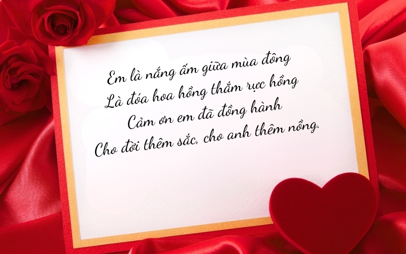 Bài thơ 20 10 ngọt ngào dành tặng vợ, người yêu