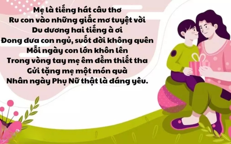 Bài thơ 20 10 có ngôn từ mềm mại và giàu cảm xúc dễ chạm đến trái tim người đọc