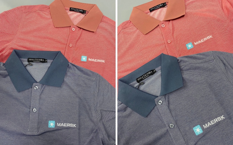 Another polo uniform model that Nhat Khoa designed.