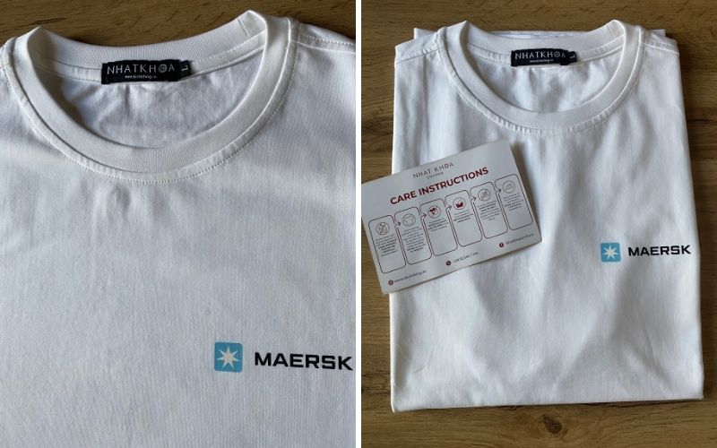 Round-neck T-shirts bring youthfulness and friendliness, helping internal bonding at Maersk