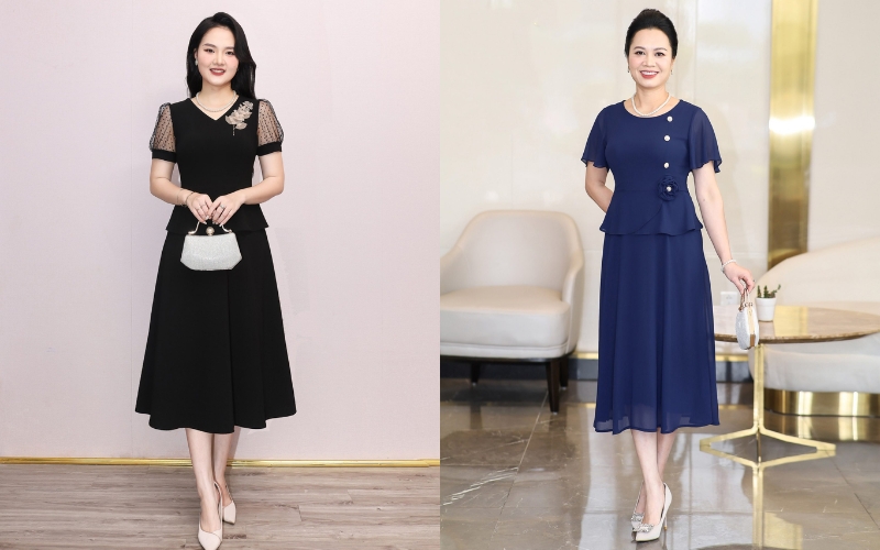 Bạn nên chọn đầm công sở trung niên có màu sắc trung tính