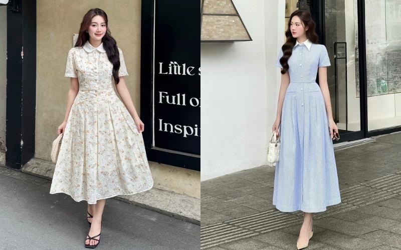 Mẫu đầm công sở đẹp kín đáo và trang nhã cho giáo viên