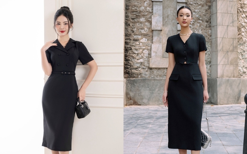 Đầm bút chì là mẫu áo đầm công sở cao cấp, sang trọng