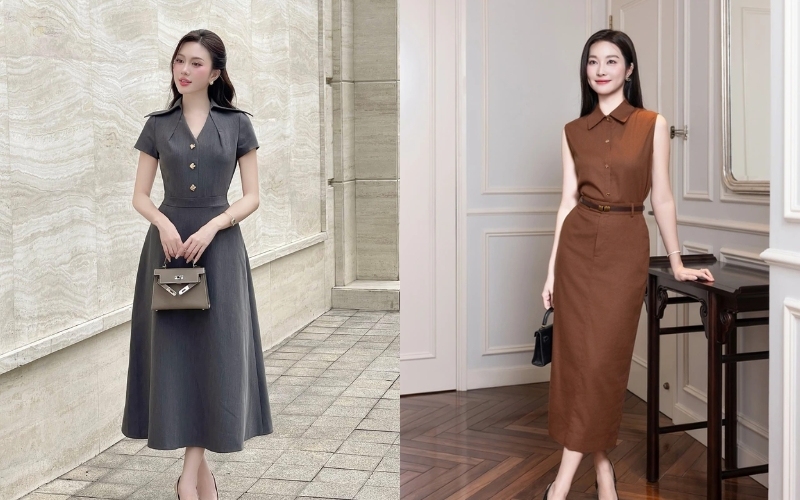 Một chiếc đầm công sở cao cấp cần có chất liệu đứng phom