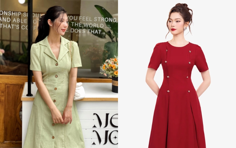 Các kiểu váy công sở liền thân