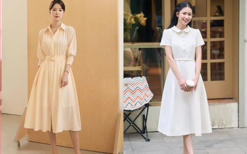 Bạn nên chọn đầm công sở cao cấp Hàn Quốc vừa vặn với dáng người