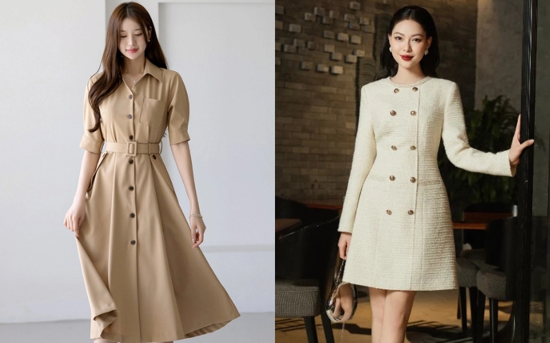 Đầm công sở cao cấp Hàn Quốc thường có màu sắc trang nhã