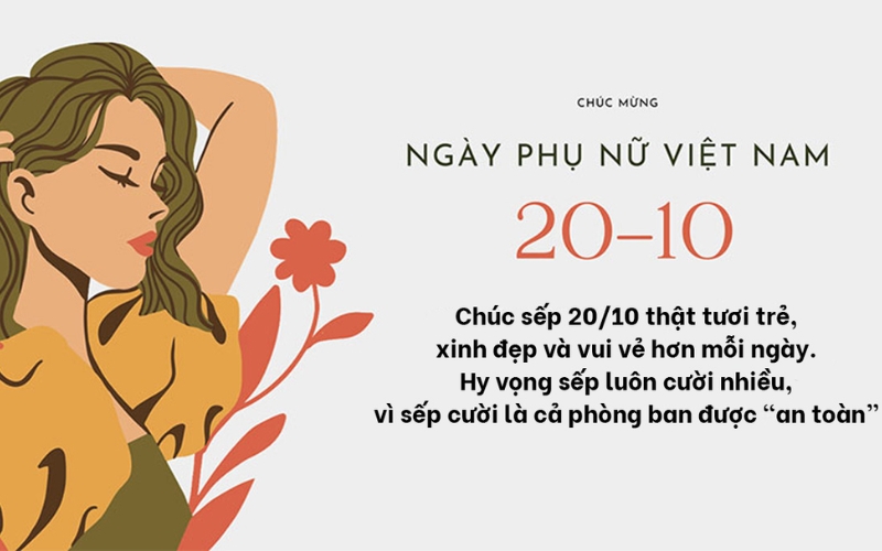 Mẫu lời chúc sếp 20 10 tinh tế